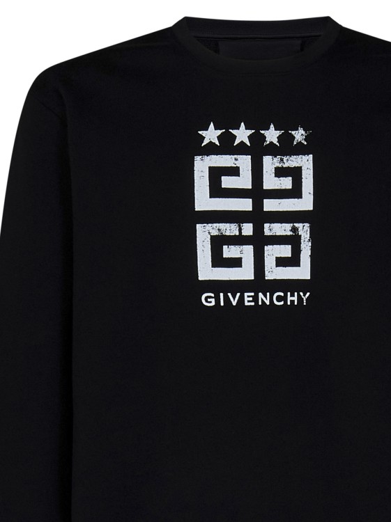 Shop Givenchy Slim-fit Crewneck Sweatshirt In Black