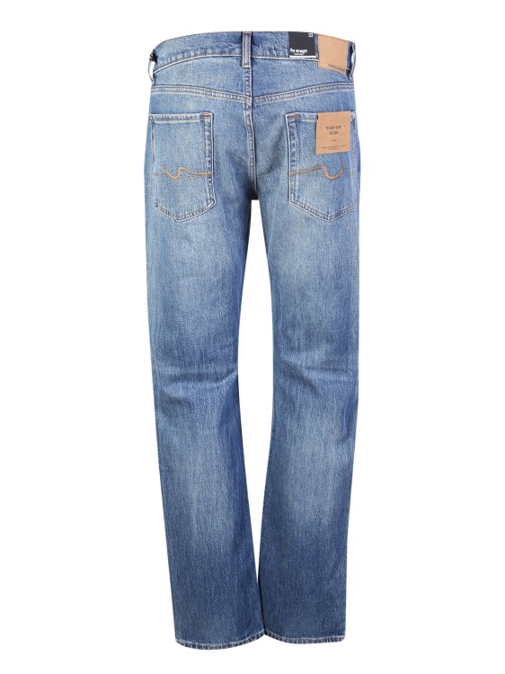 Shop 7 For All Mankind Blue Straight-leg Jeans In Neutrals