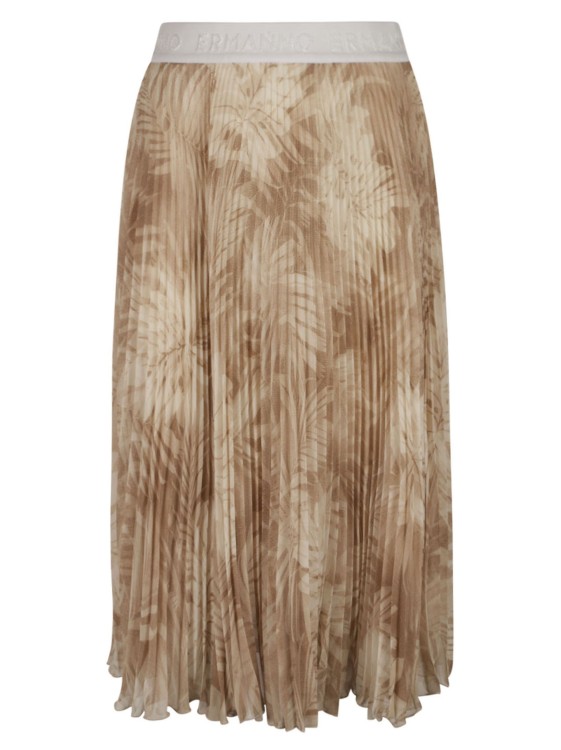 Shop Ermanno Firenze Fully Pleated Skirt In Brown