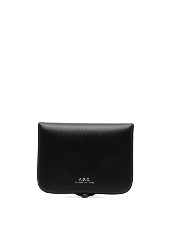 Apc Josh Snap-fastening Leather Wallet In Black