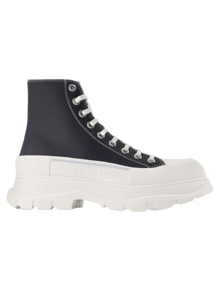 Shop Alexander Mcqueen Tread Slick Sneakers  - Multi - Leather In Black