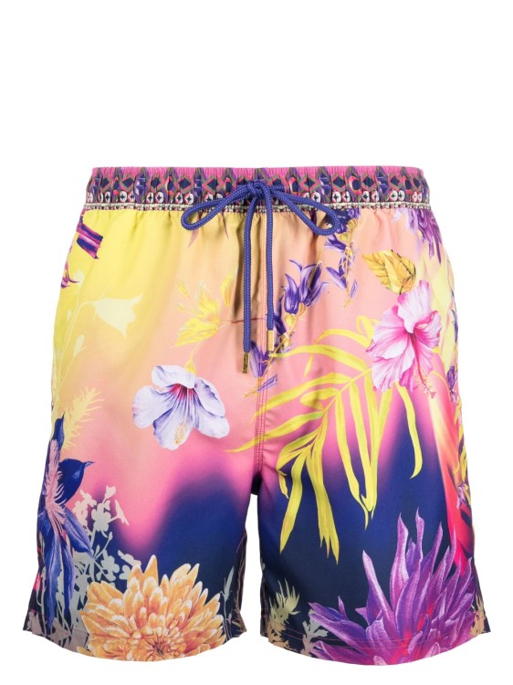Shop Camilla Multicolored How Does Your Garden Grow Beach Shorts