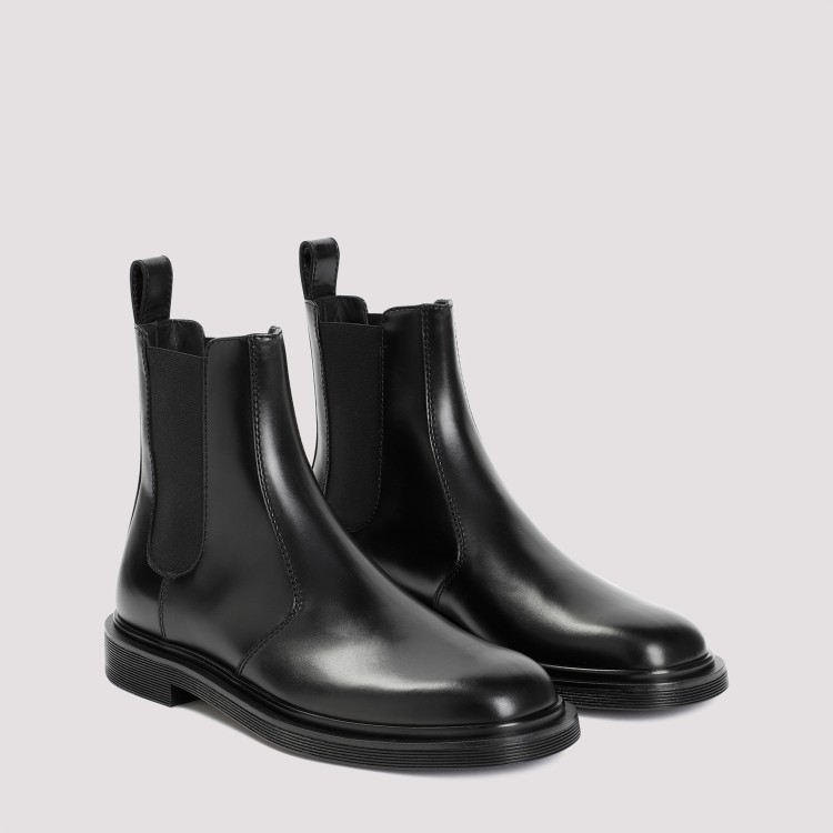 Shop The Row Black Calf Leather Elastic Ranger Boots