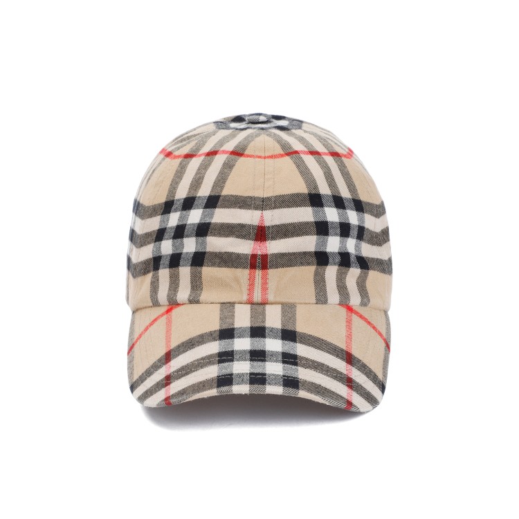 Shop Burberry Stone Archive Beige Check Baseball Hat In Neutrals