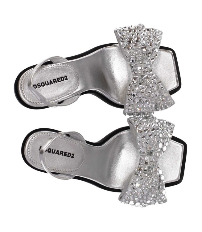 Shop Dsquared2 Holiday Party Silver Heeled Sandal In Grey