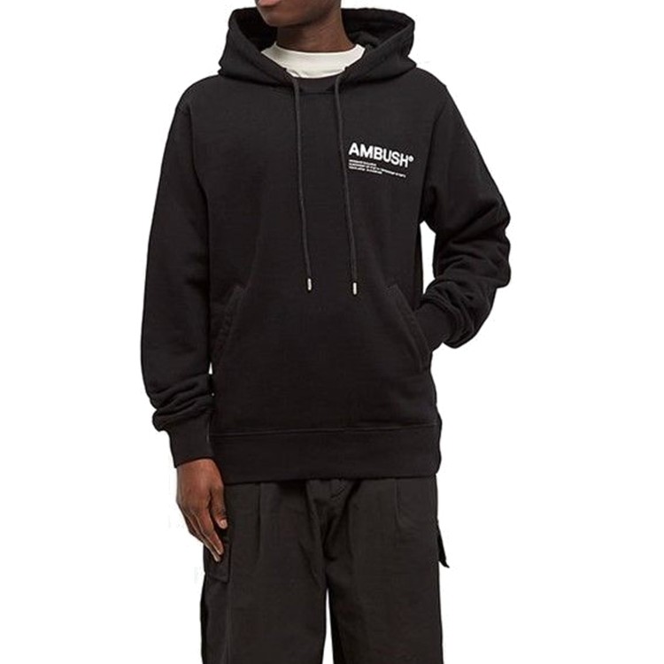 Shop Ambush Cotton Logo Sweatshirt In Black