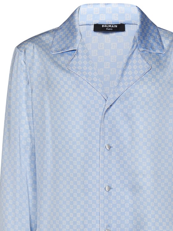 Shop Balmain Pajama-style Shirt In Blue