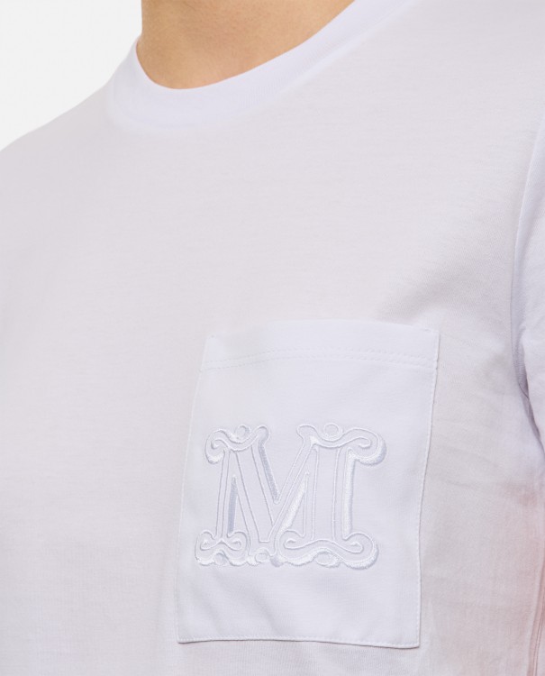 Max Mara Logo Embroidered Crewneck T-shirt In White