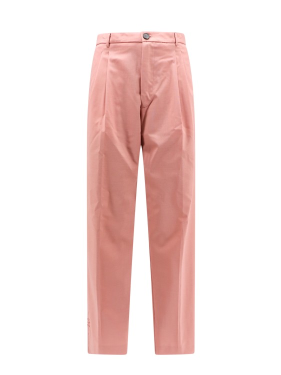 Shop Amaranto Wool Blend Trouser In Pink