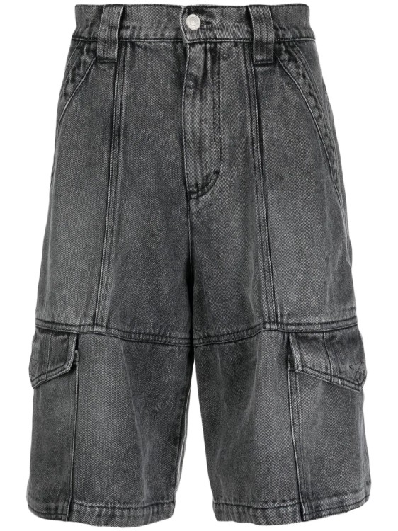 Shop Marant Gray Timy Cargo Shorts In Grey
