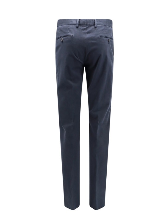 Shop Zegna Stretch Cotton Trouser In Blue