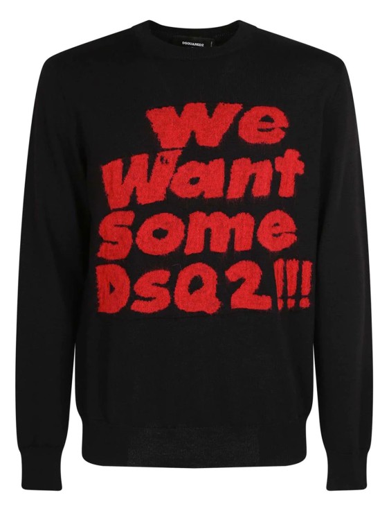 Shop Dsquared2 Black Logo Sweater