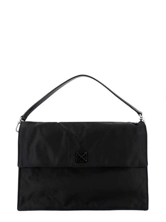 Shop Off-white Nylon Shoulder Bag With Arrow Metal Logo In Black