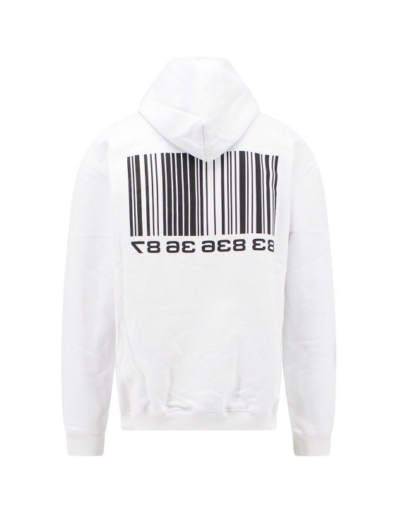 Shop Vtmnts Cotton Sweatshirt With Iconic Frontal Barcode In White