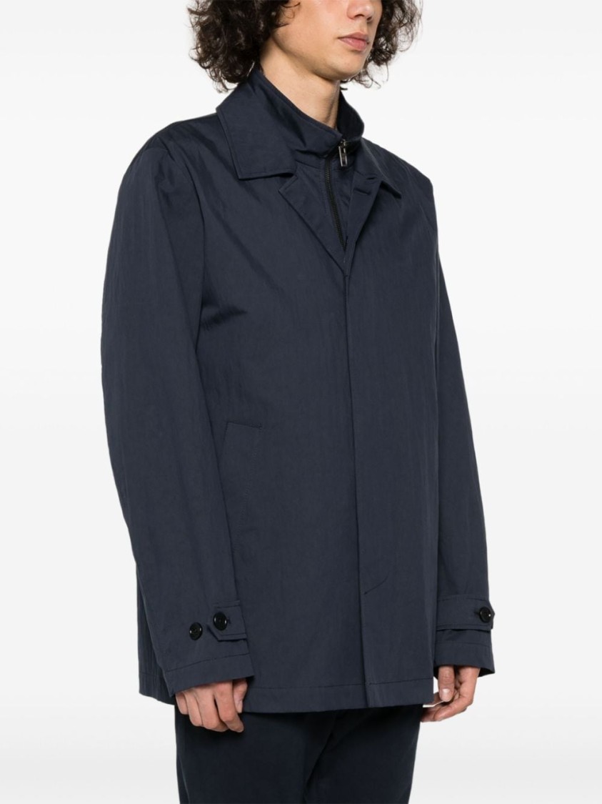 Fay Morning Button-up Jacket In Blue