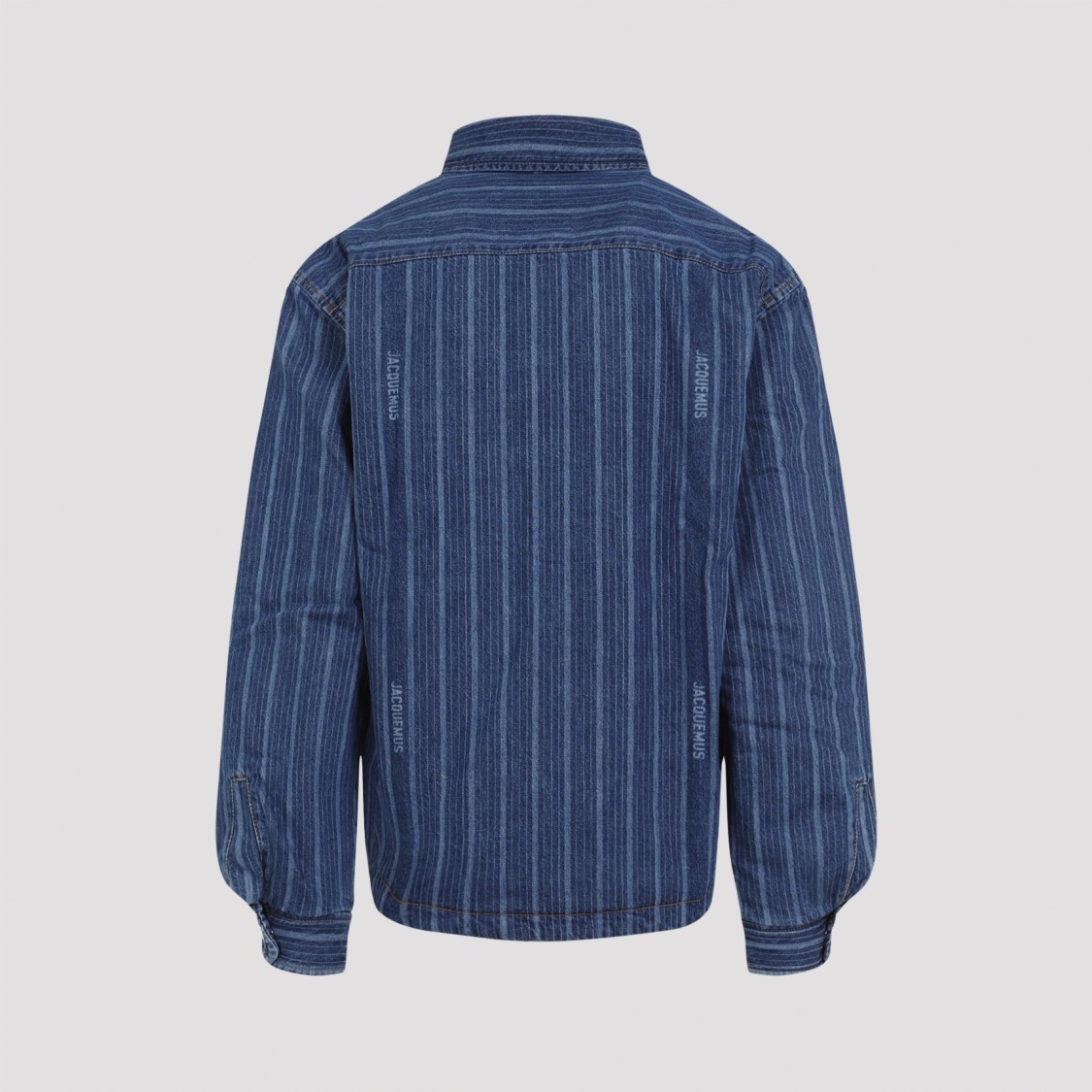Jacquemus La Chemise Boulanger Blue Stripe Cotton Shirt In Blue