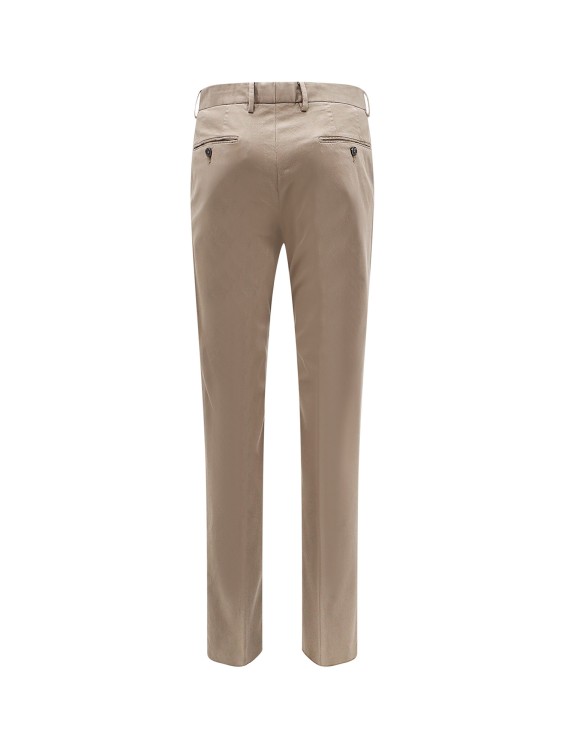 Shop Zegna Stretch Cotton Trouser In Brown