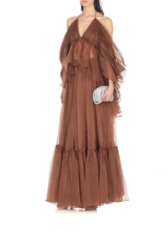 Shop Zimmermann Natura Gathered Top In Brown