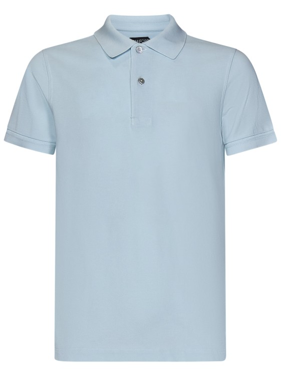 Shop Tom Ford Short-sleeved Tennis Polo Shirt In Blue