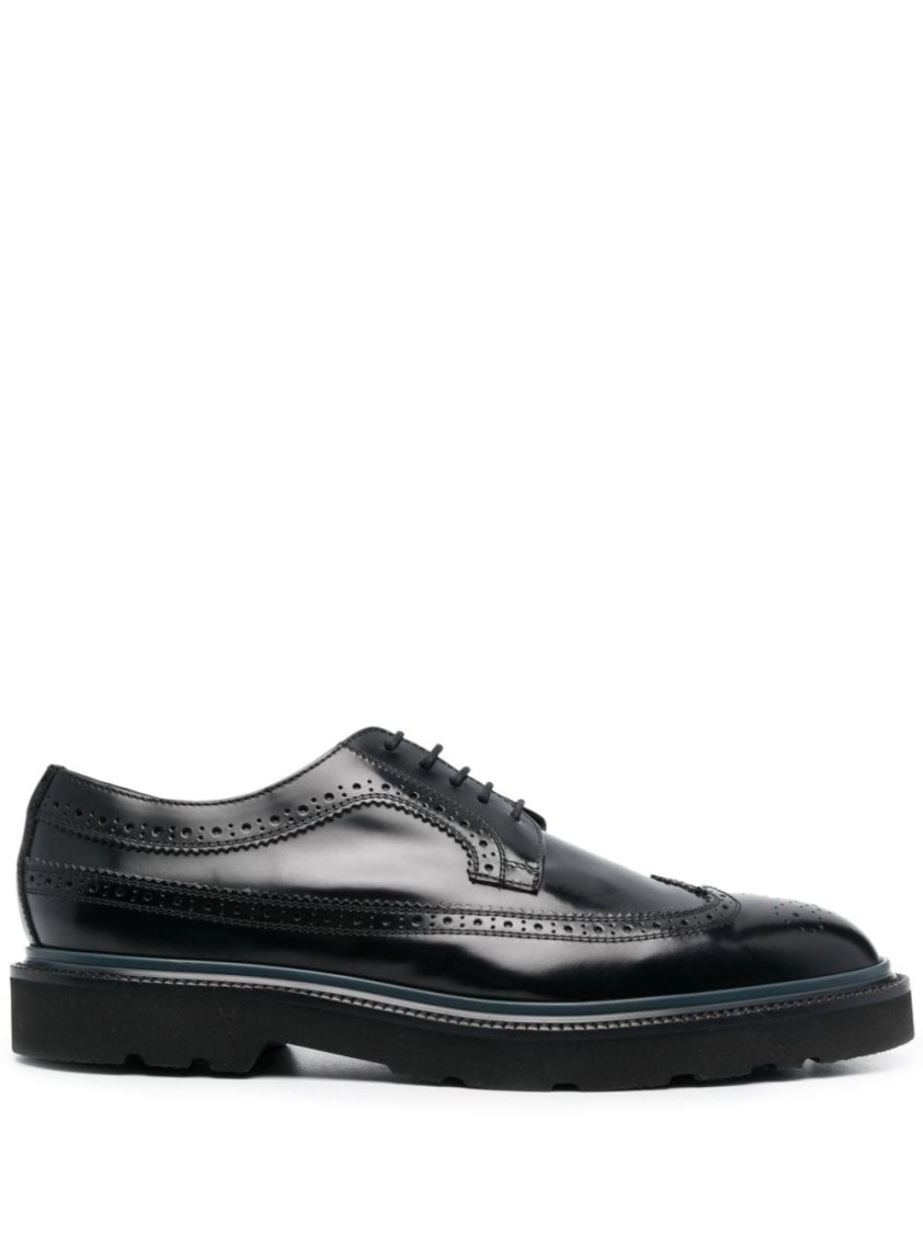 Paul Smith Count Decorative-stitching Brogues In Black