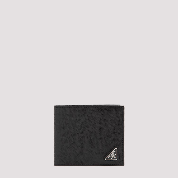 Shop Prada Saffiano Leather Wallet In Black
