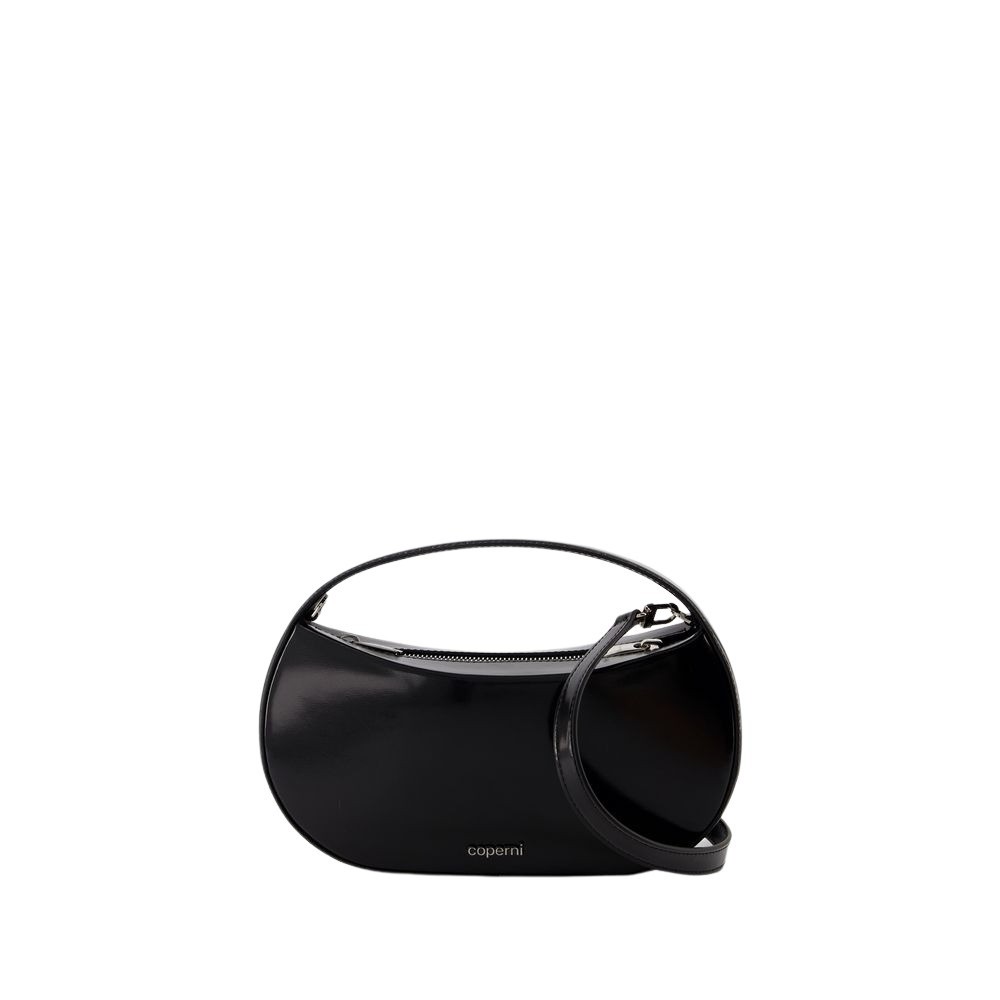 Coperni 'sound Swipe Small' Black Handbag With Logo Detail In Black