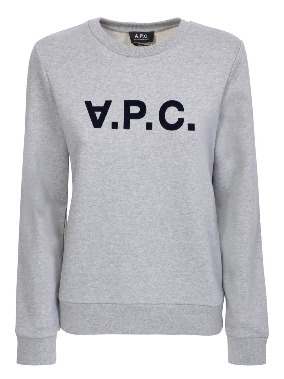 Shop Apc Grey Cotton Sweatshirt In Neutrals