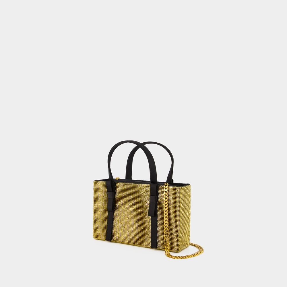 Kara Bow Midi Shopper Bag In Gold