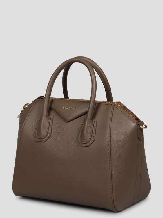 Shop Givenchy Antigona Small Bag In Brown