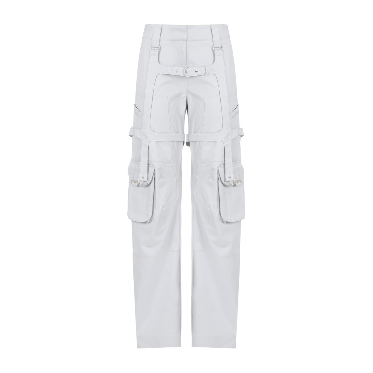 Shop Off-white Artic Ice White Cotton Cargo Pocket Over Pants