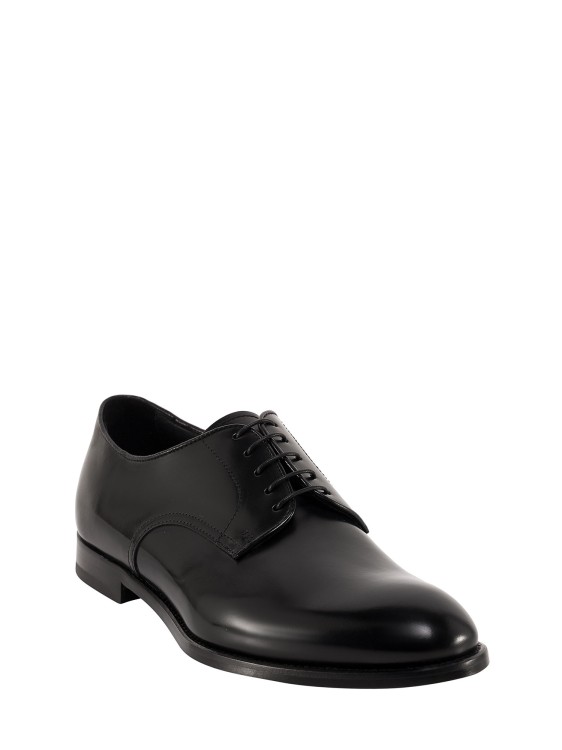 Shop Doucal's Patent Leather Lace-up Shoe In Black