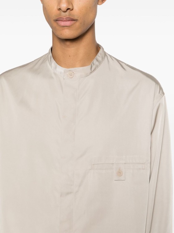 Shop Y-3 Beige Twill Shirt In White