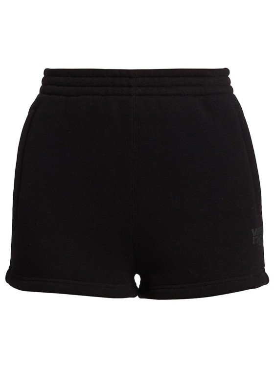 Alexander Wang T T By Alexander Wang Black Shorts With Subtle Logo Detail In Black