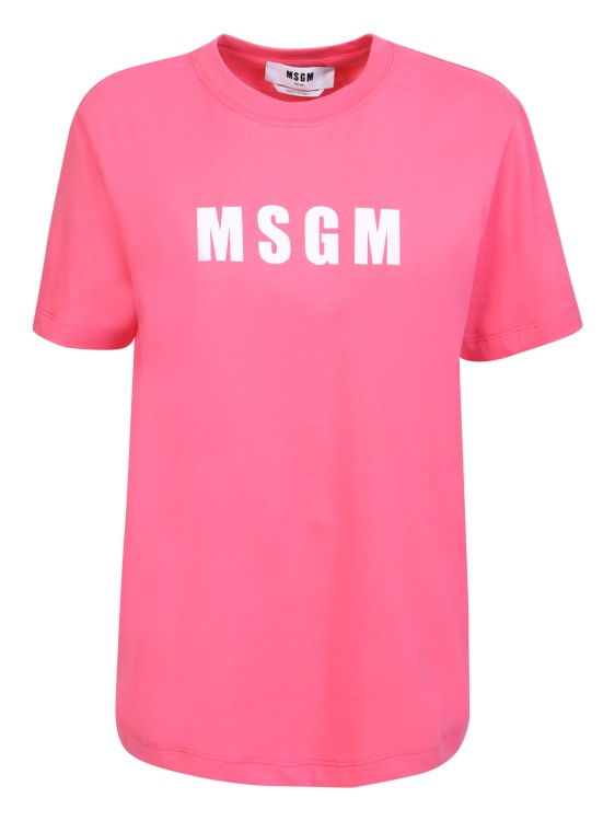 Msgm Cotton Pink T-shirt