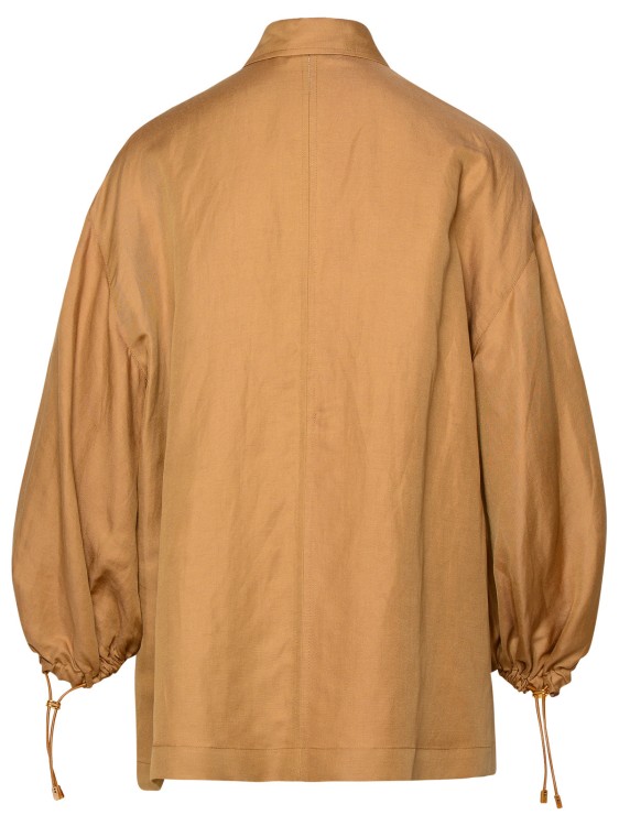 Shop Max Mara Rodeo' Silk And Clay Blend Shirt In Orange