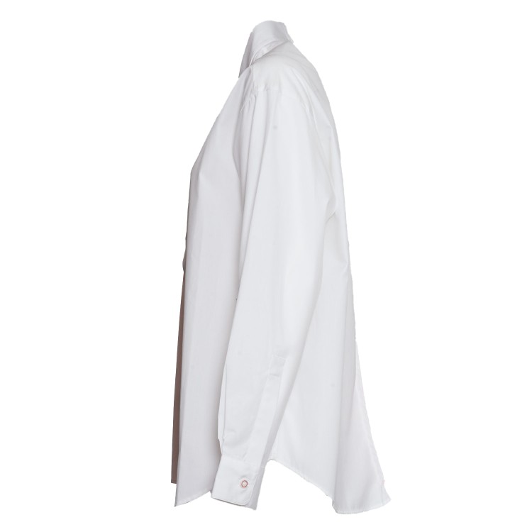 Shop Marni Asymmetrical Two Tone Poplin Shirt In White