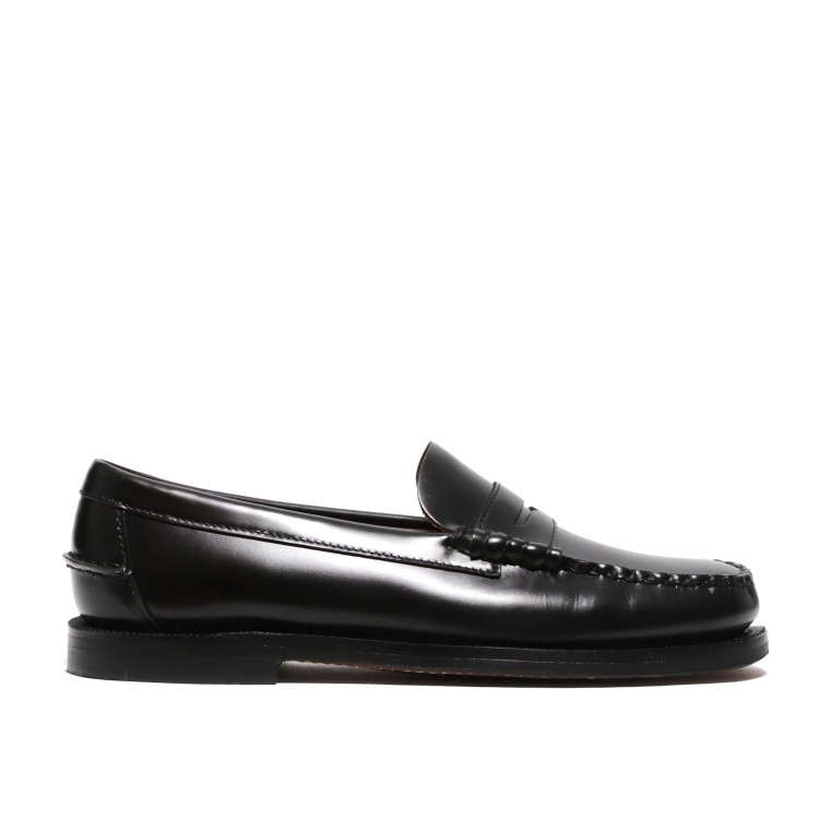 Sebago Dan Full-grain Leather Brushed Black Loafers