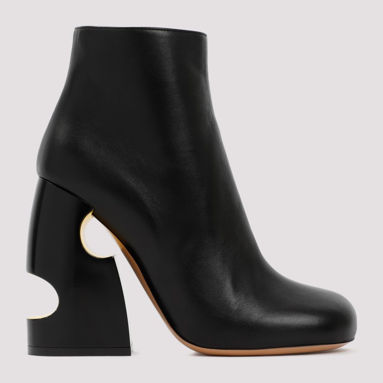 Off-white 110 Meteor Block Ankle Boots In Nappa Leather In Black