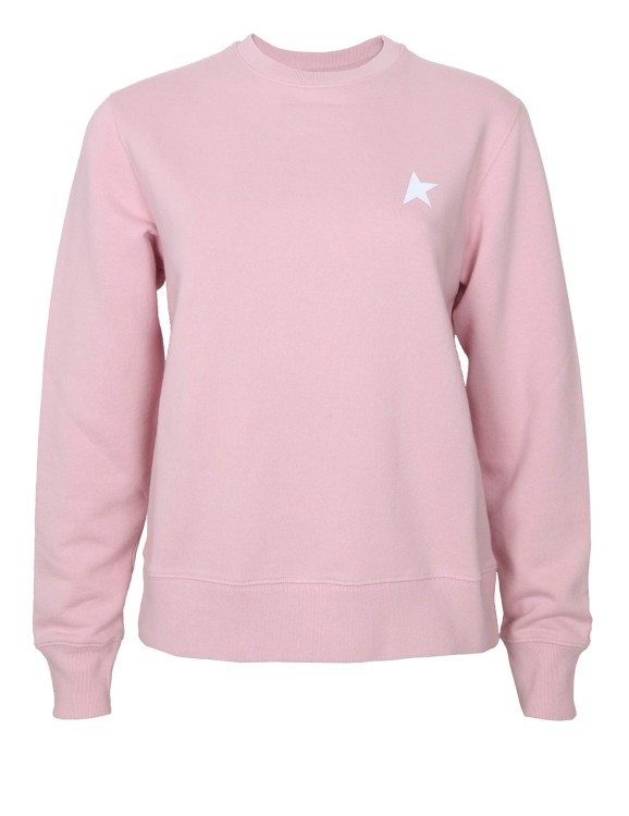 Shop Golden Goose Pink Cotton Sweatshirt In Neutrals