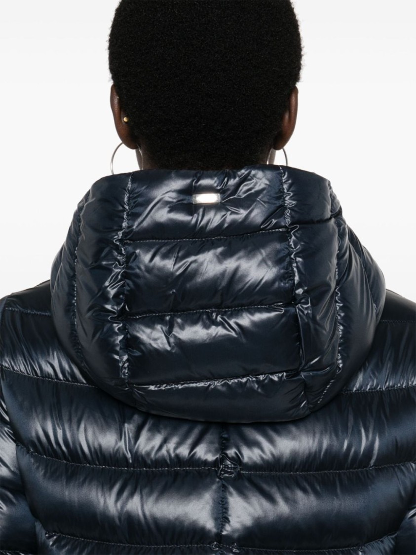 Herno Hooded Puffer Coat In Black