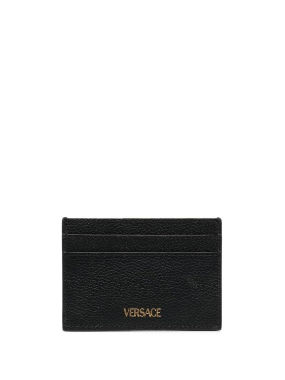 Shop Versace Medusa-embellished Cardholder In Black