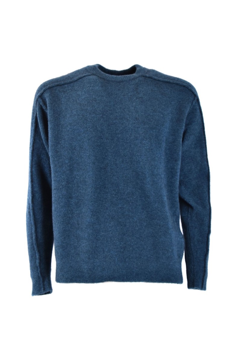 Isabel Benenato Petroleum Knit Sweater In Green