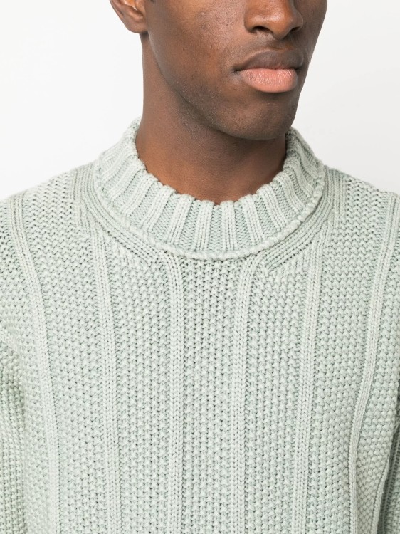 Shop Stone Island Dust Sweater Green Treatment In White
