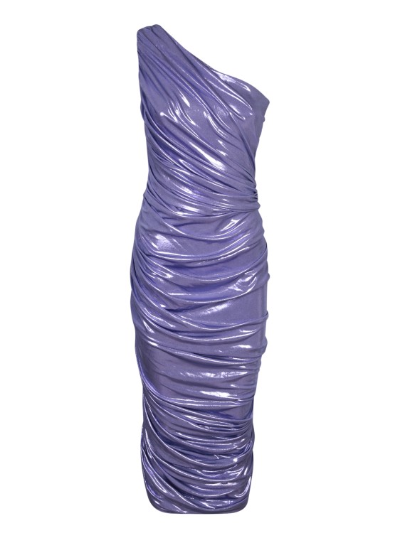 Norma Kamali Purple Draped Dress