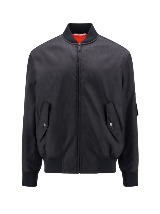 Valentino Nylon Jacket With Toile Iconographe Print In Black