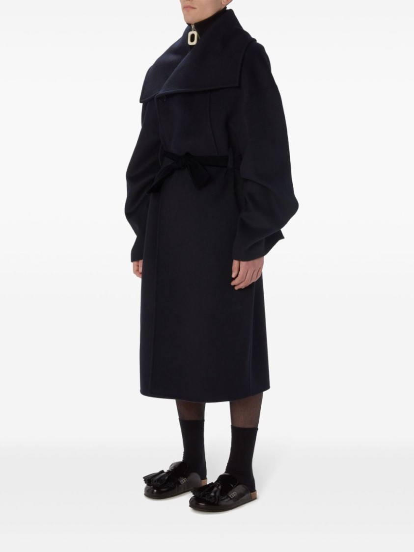 Jw Anderson Wrap Coat In Black