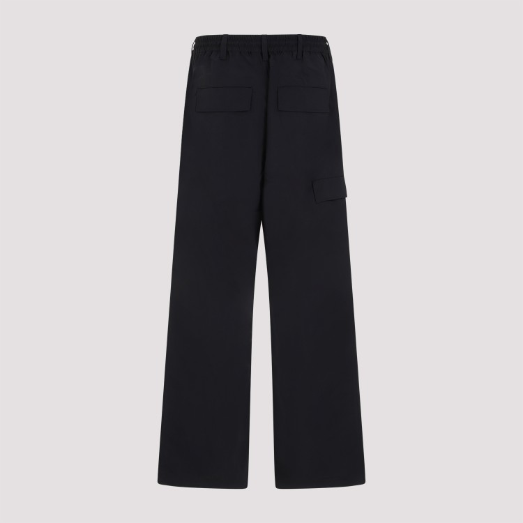 Shop Y-3 Black Crinkle Nylon Pants