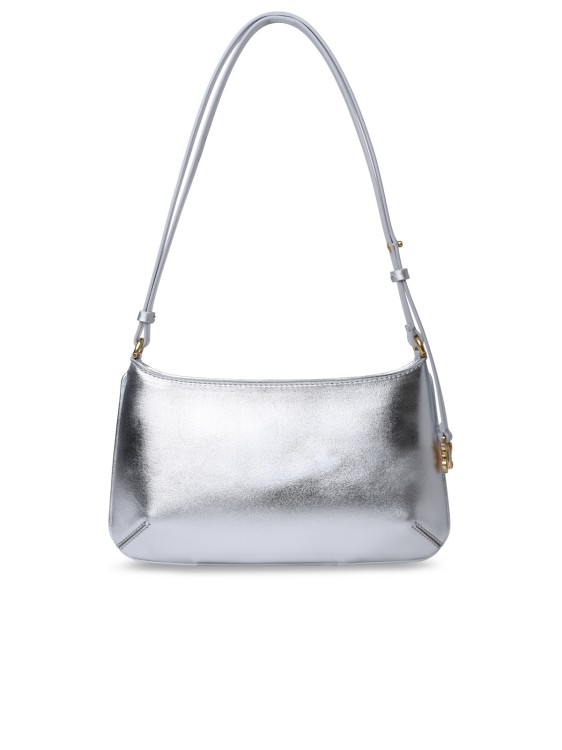Shop Palm Angels Giorgina' Silver Leather Bag In White