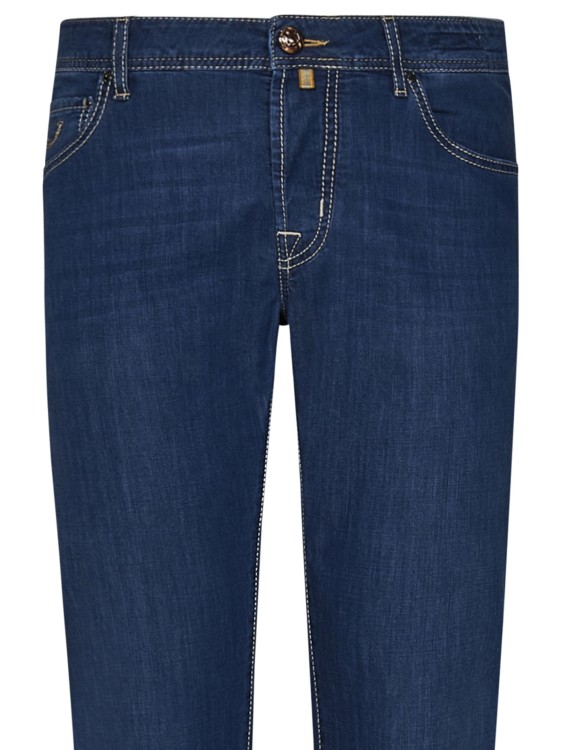 Shop Jacob Cohen Slim-fit Blue Denim Jeans In Black