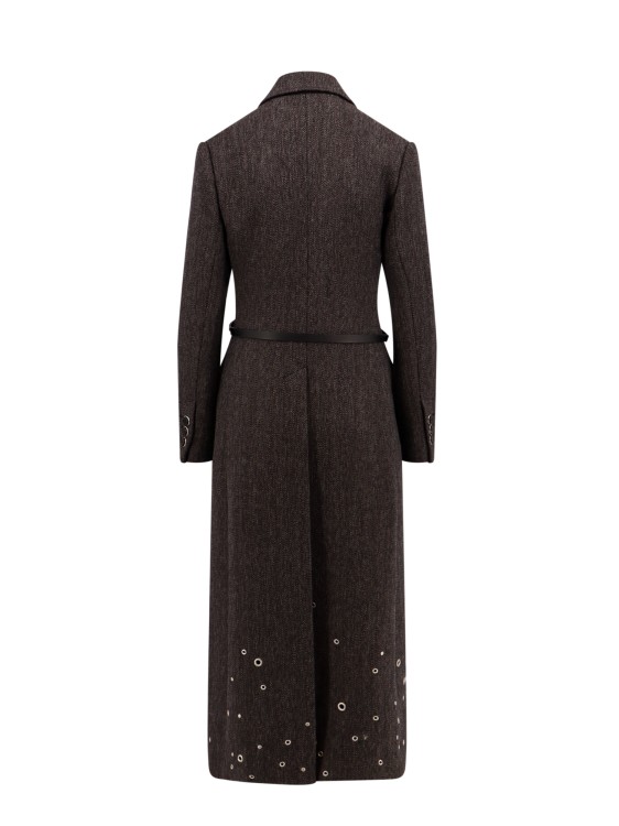 Shop Durazzi Milano Tailored Virgin Wool And Cotton Coat In Brown